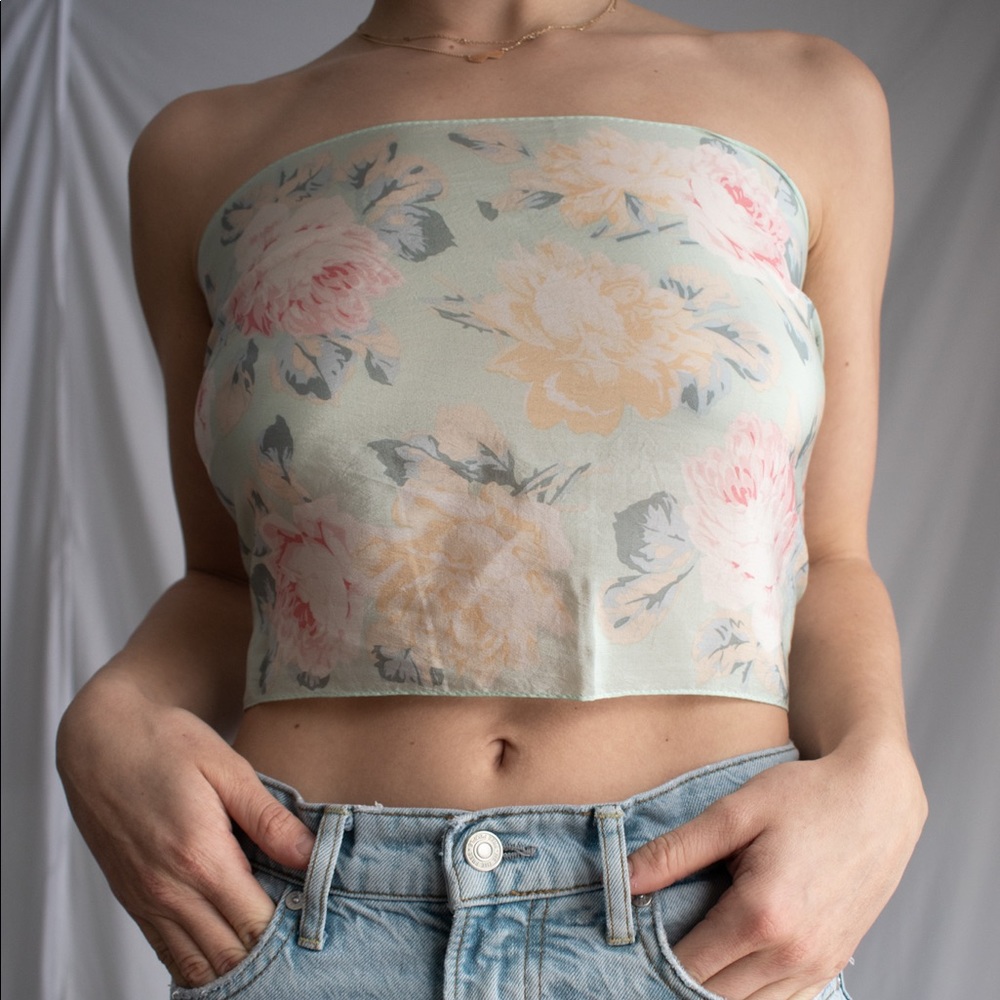Vintage Floral Top / Scarf